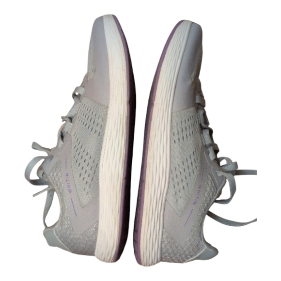 WHITIN Zero Drop Barefoot Style Running Shoes Grey Mesh Women's 40 wide toe box - Picture 4 of 8